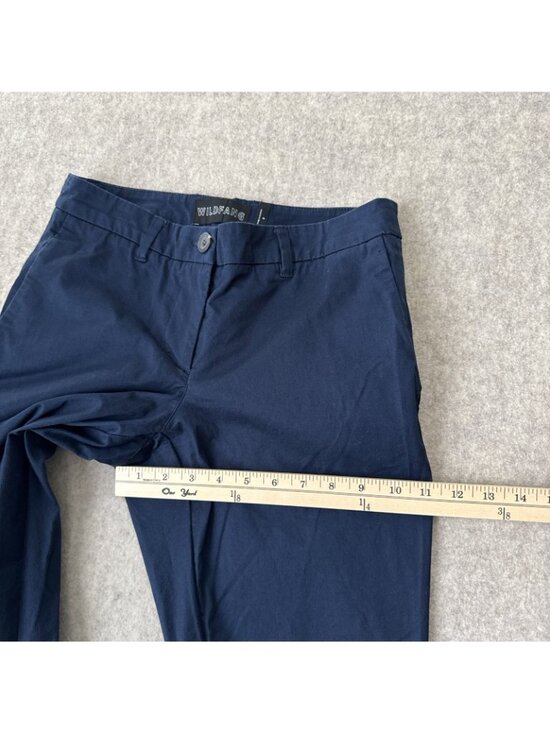 WildFang Essential Trouser Womens 0 Navy Slim Leg Ankle Length - Picture 7 of 16